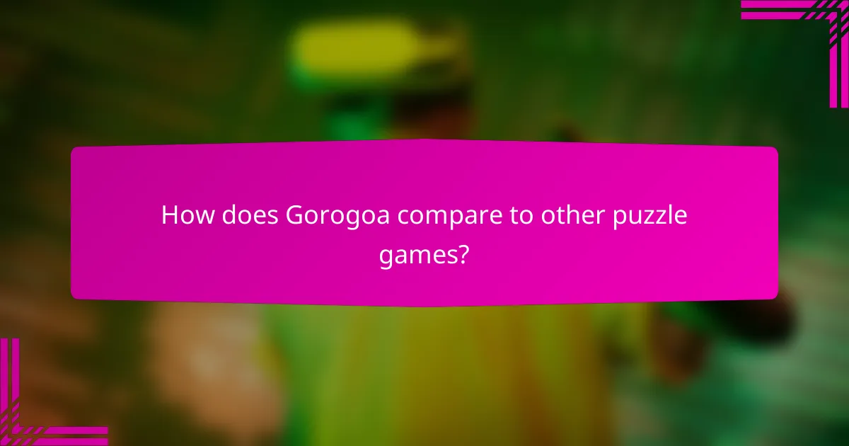 How does Gorogoa compare to other puzzle games?