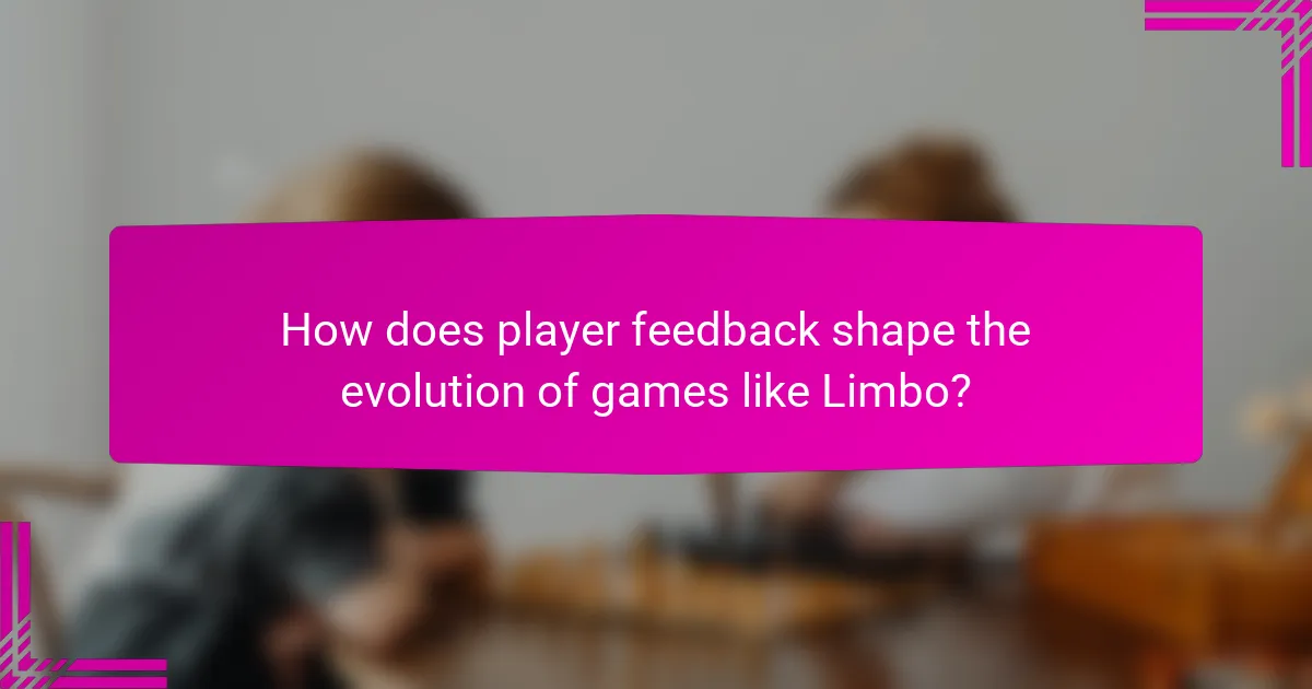 How does player feedback shape the evolution of games like Limbo?