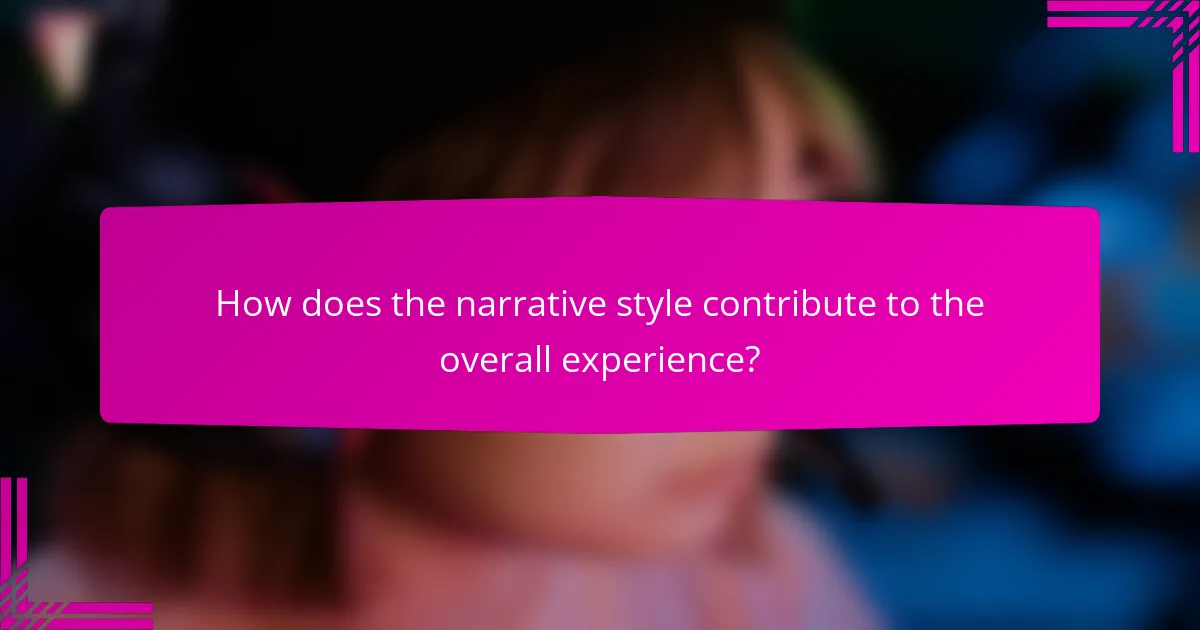 How does the narrative style contribute to the overall experience?