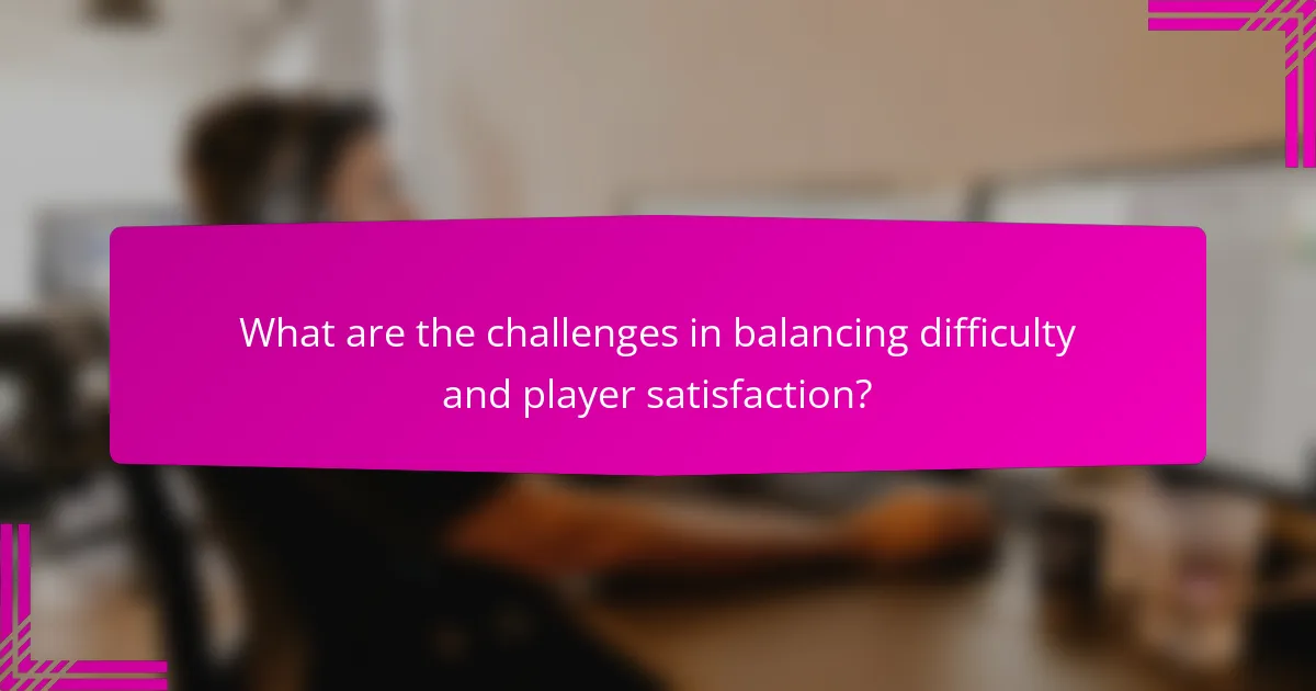 What are the challenges in balancing difficulty and player satisfaction?