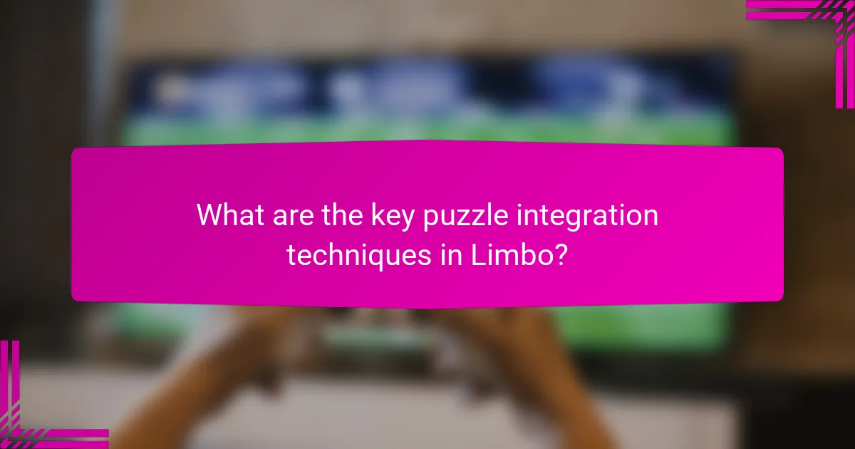 What are the key puzzle integration techniques in Limbo?