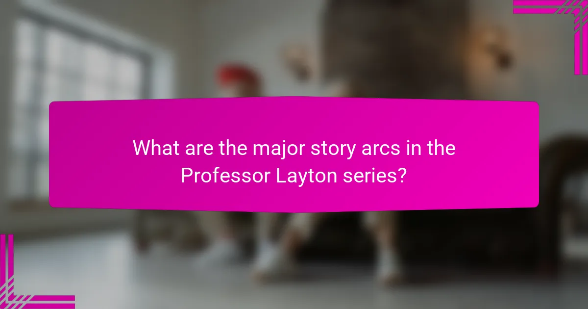 What are the major story arcs in the Professor Layton series?