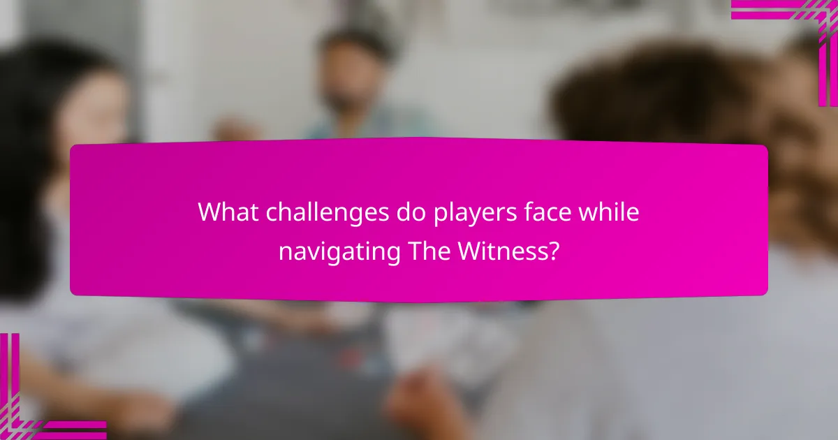 What challenges do players face while navigating The Witness?